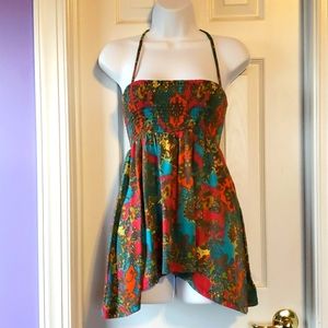 Weavers Brown Paisley Tank Top size Small